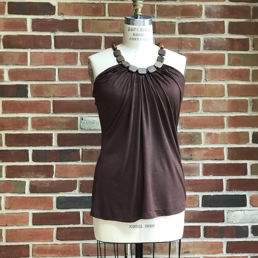 Twenty one size m halter with beaded neck